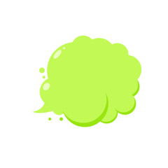 Fart smoke cartoon icon. Stink fart bad smell green gas cloud