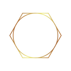 Gold frame border golden vector thin boarder element