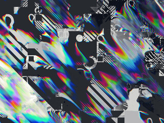 Melted RGB TV set glitched background