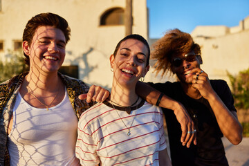 Young  friends having fun