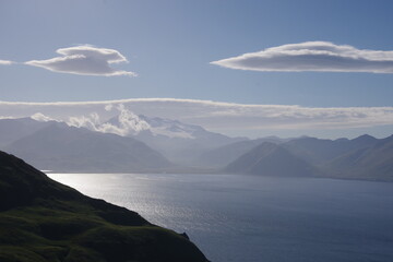 View towards Makushin Volcano