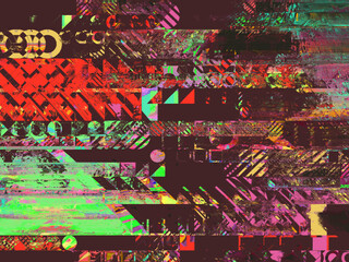Windy colorful, retro glitch background