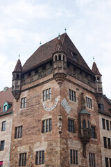 Fototapeta na wymiar The Nassauer Haus in the center of Nuremberg, Germany 