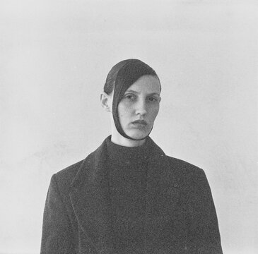 Film close-up portrait of a woman.