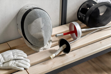 Great interior of modern fencing sport club