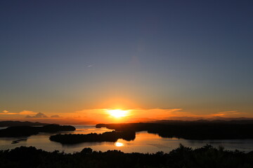 志摩市　英虞湾の夕陽