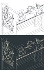 CNC pipe cutting machine blueprints