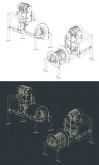 Industrial centrifugal air blower blueprints