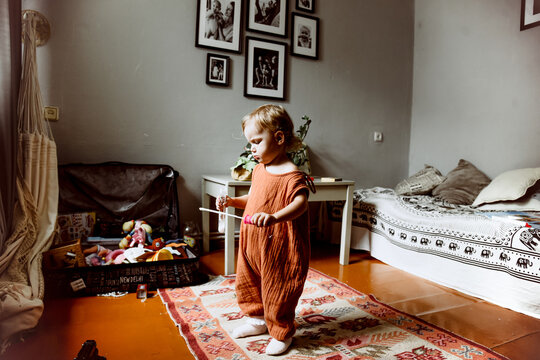 child in a room