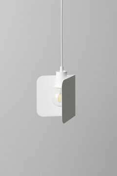 Closeup view at hanging light fancy lamp