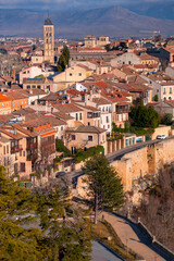 Traditional Spanish architecture in the old town of Segovia, Spain