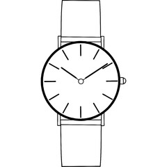 Armbanduhr als flat vector Illustration.