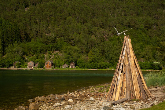Sankthansaften o Jonsok. Traditional celebration. Norway