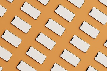 Minimal design pattern of smart phone with blank space.