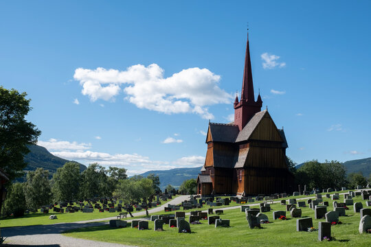 Ringebu Stave Church, Vestland in Norway.