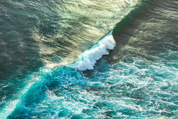 Ocean waves crashing on a sunny day in nature outdoor