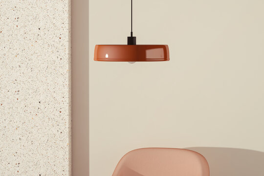 Fototapeta Ceiling lamp above an armchair