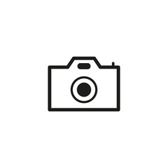 Camera icon in flat style. Vector illustration. Stock image.