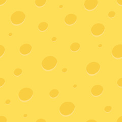 Cheese texture with holes flat seamless pattern