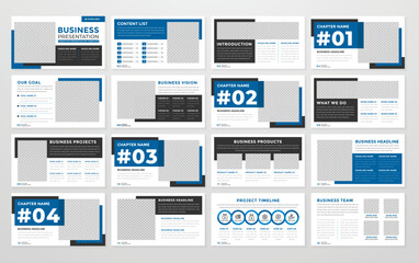 business presentation slide layout template use for corporate annual report 