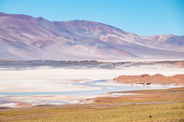 landscape with lake and mountains
