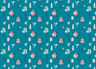 Abstract pattern with shapes and lines