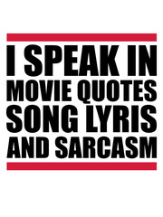 Fototapeta premium speak lyrics and sarcasm 