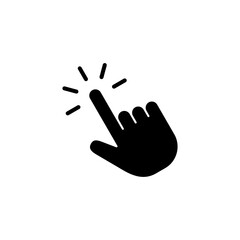 Hand click icon vector for web and mobile app. pointer sign and symbol. hand cursor icon