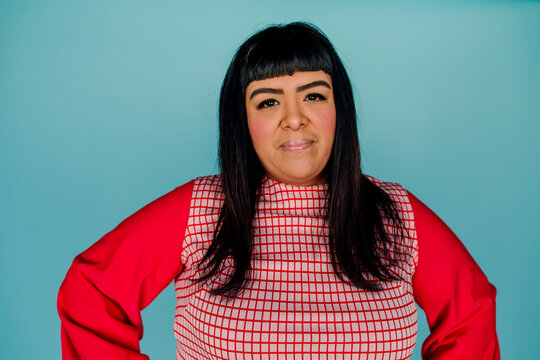 Beautiful lady in vintage clothes