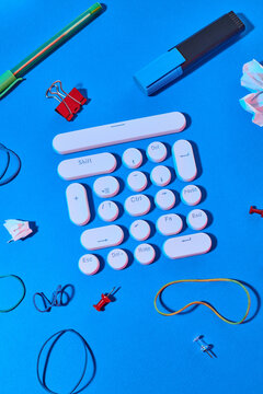 Unique Thinking Keyboard on blue background