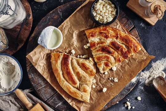 Pita Burek With Cheese.