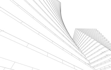 Modern architecture building vector 3d illustration