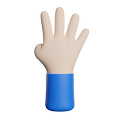 Hand Gesture Counting Four