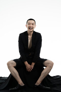 man is sitting