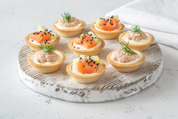 Seafood canapes