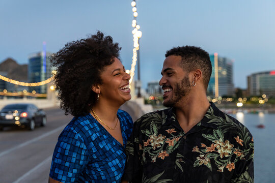 Young Black couple in love lifestyle 