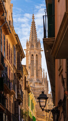 Church of Santa Eulalia in the historic center of Palma de Mallorca, Spain. Selective focus. © PhotosbyPatrick