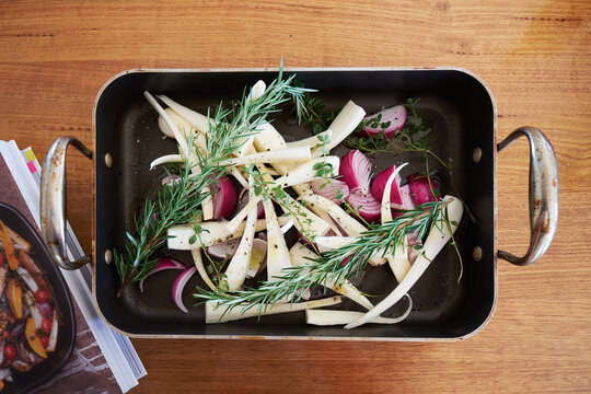 Parsnips ready for roasting