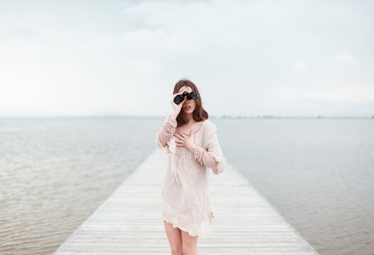 Woman scared about the coming future
