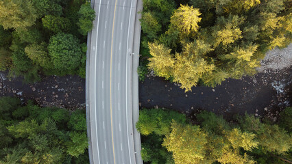 Empty Bridge Seen from Overhead
