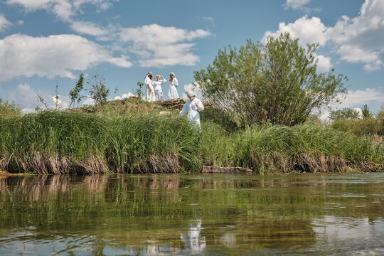 Group Of Women On Summer Day
