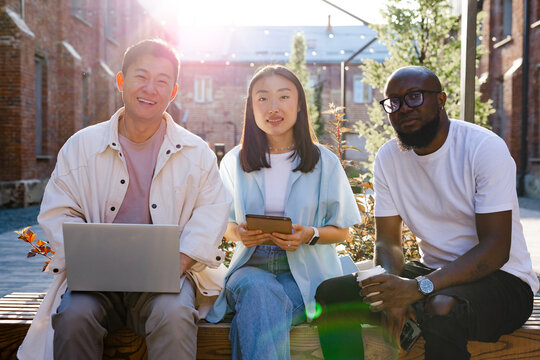 Employees Working Remotely In Open Space