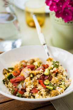 Bulgur salad with vegetables