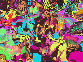 Watercolor-like messy glitch background