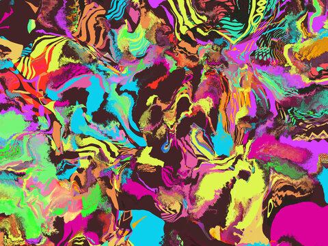 Watercolor-like messy glitch background