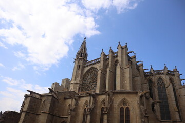Fototapeta premium A view of Carcassone's beautiful Cathedral
