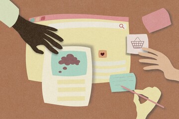 UX website design process illustration