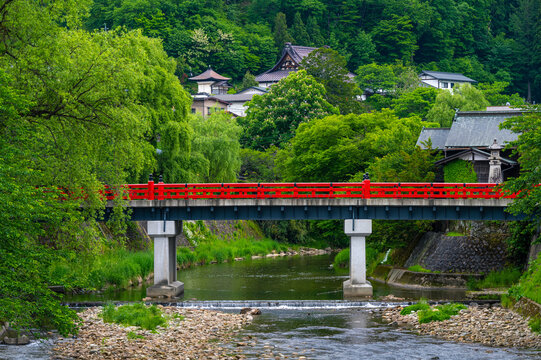 The Nakabashi Bridge In Takayama 