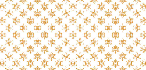 gold snowflake seamless pattern background 