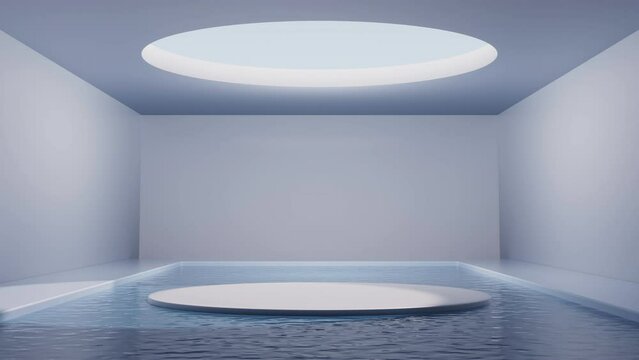 The room with empty stage inside, 3d rendering.